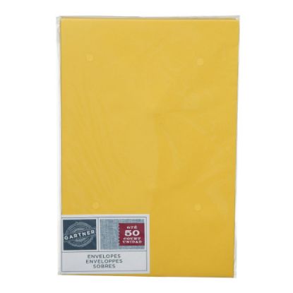 Picture of Gartner Studios Envelopes, A9, Gummed Seal, Yellow, Pack Of 50