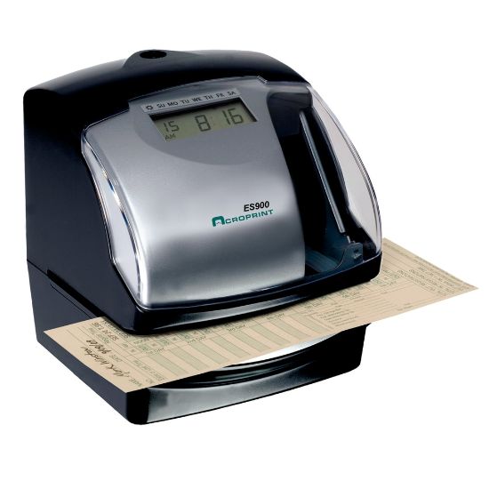 Picture of Acroprint ES900 Electronic Stamp/Time Recorder, Black/Gray