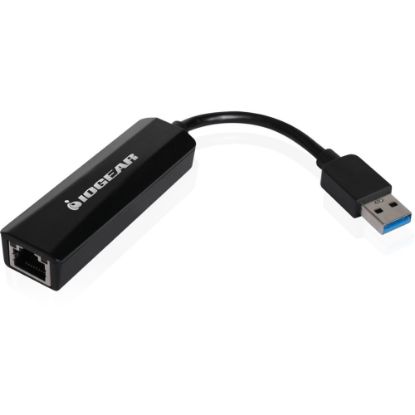 Picture of IOGEAR USB 3.0 GigaLinq - Gigabit Ethernet Adapter over USB - USB 3.0 - 1 Port(s) - 1 x Network (RJ-45) - Twisted Pair - 10/100/1000Base-T - Desktop