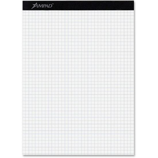 Picture of Ampad Quad-Ruled Double Sheet Writing Pad, Letter Size, 100 Sheets