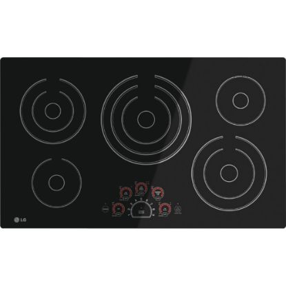 Picture of LG LCE3610SB Electric Cooktop - 5 Cooking Element(s) Gas Element - 3000 W Electric Element - Glass Ceramic Cooktop - Black