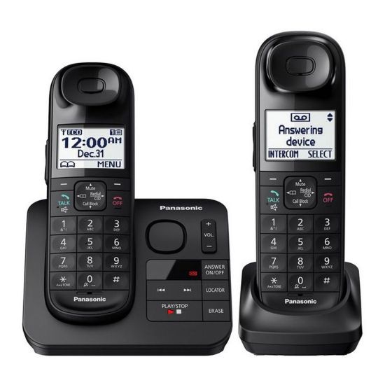 Picture of Panasonic DECT 6.0 Cordless Phone With Answering Machine And 2 Handsets, KX-TGL432B