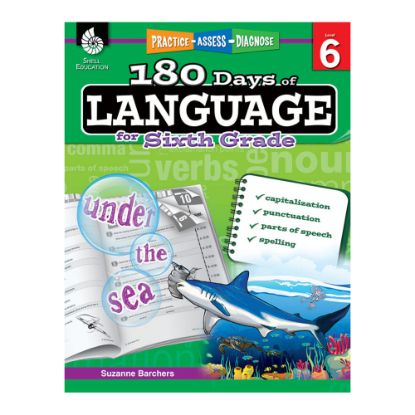 Picture of Shell Education 180 Days Of Language Workbook, Grade 6