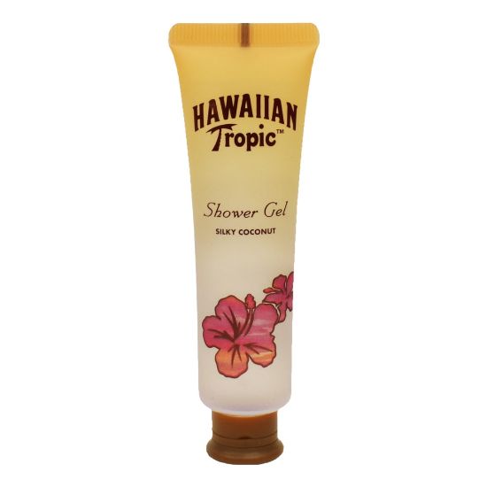 Picture of Aqua/Aston Hawaiian Tropic Silky Coconut Body Wash, 1.35 Oz, Pack Of 144 Tubes