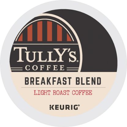 Picture of Tullys Coffee Single-Serve Coffee K-Cup Pods, Breakfast Blend, Carton Of 24