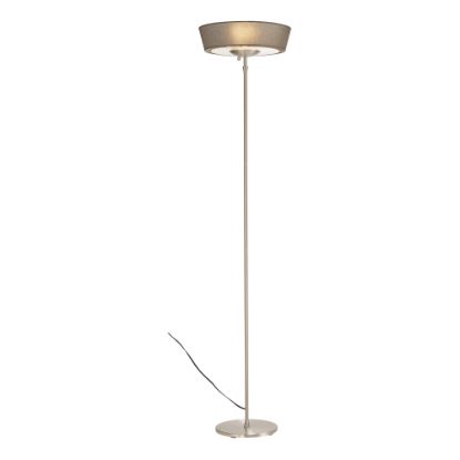 Picture of Adesso Harper 300W Torchiere Floor Lamp, 71inH, Gray Shade/Steel Base