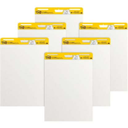 Picture of Post-it Super Sticky Easel Pads, 25in x 30in, 6 Pads, 30 Sheets/Pad, Back to School for Classrooms, White