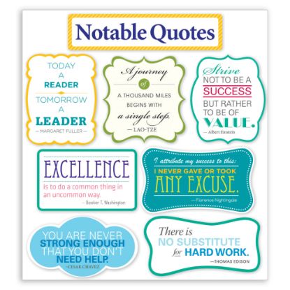 Picture of Scholastic Teachers Friend Notable Quotes Bulletin Board Set, Grades 3-6