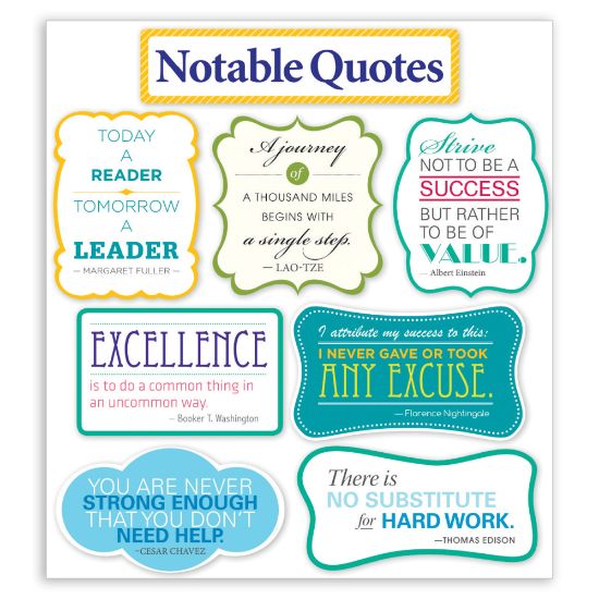 Picture of Scholastic Teachers Friend Notable Quotes Bulletin Board Set, Grades 3-6