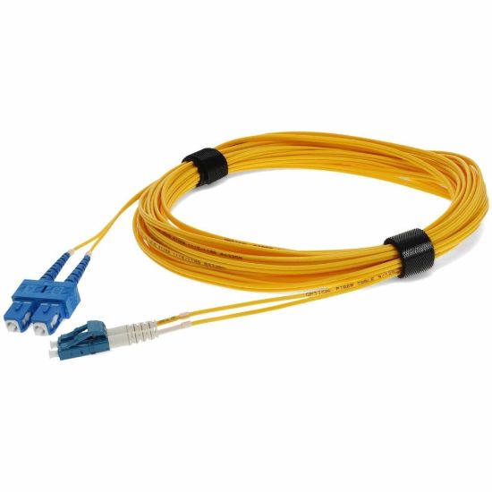 Picture of AddOn 9m LC to USC OS1 Yellow Patch Cable - Patch cable - SC/UPC single-mode (M) to LC/UPC single-mode (M) - 9 m - fiber optic - duplex - 9 / 125 micron - OS1 - halogen-free - yellow