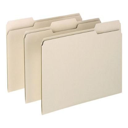 Picture of Oxford 1/3-Cut File Folders, Letter Size, Assorted Positions, Manila, Box Of 100