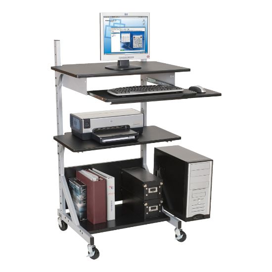 Picture of Balt Alekto-3 Totally Adjustable Workstation, 52inH x 30inW x 24inD, Black/Silver