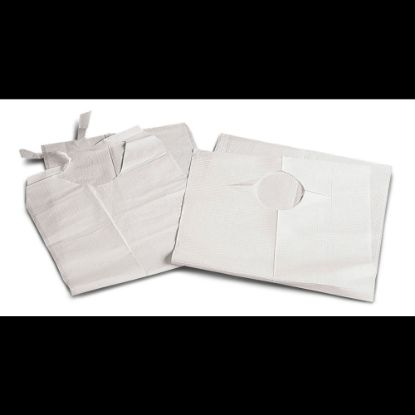 Picture of Medline Adult Tissue/Poly Backed Disposable Bibs, 19in x 35in, Case Of 150