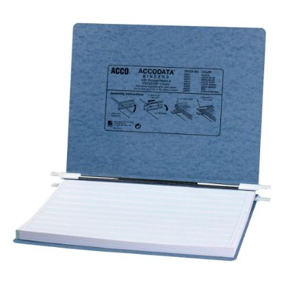 Picture of Wilson Jones Presstex Data Binder With Retractable Hooks, 14 7/8in x 11in, Light Blue