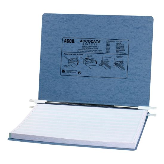 Picture of Wilson Jones Presstex Data Binder With Retractable Hooks, 14 7/8in x 11in, Light Blue