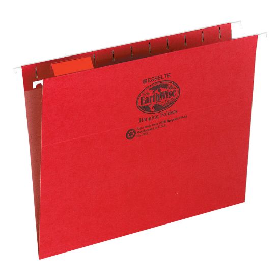 Picture of Pendaflex Earthwise Hanging File Folders, Letter Size, Red, Pack Of 25