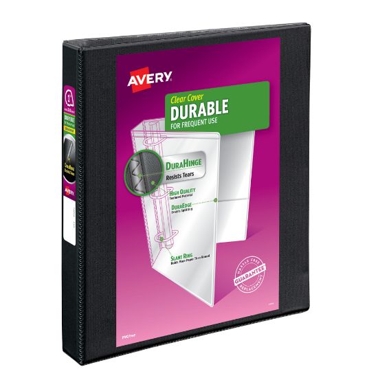 Picture of Avery Durable View 3-Ring Binder, 1in Slant Rings, Black