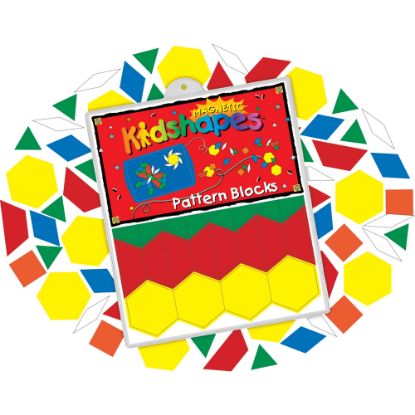 Picture of Barker Creek Magnets, Magnetic Kidshapes, Pattern Blocks, Grades Pre-K+, Pack Of 108