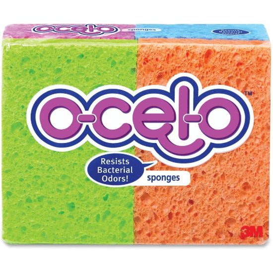 Picture of ocelo Cellulose Sponges, Assorted Colors, Pack Of 4