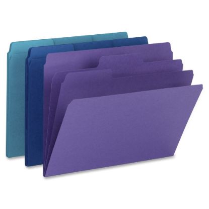 Picture of Smead SuperTab Organizer Folders, Letter Size, 3/4in Expansion, 1/3 Tab Cut, Assorted Colors, Pack Of 3