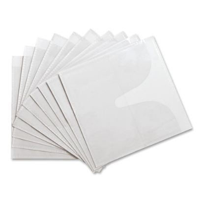 Picture of Compucessory Self-Adhesive Poly CD/DVD Holders - 1 x CD/DVD Capacity - White - Polypropylene - 50 / Pack