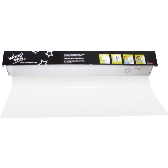 Picture of Wizard Wall 28in System Non-Magnetic Dry-Erase Whiteboard, 27 1/2in x 260in, Clear, 27525SBC