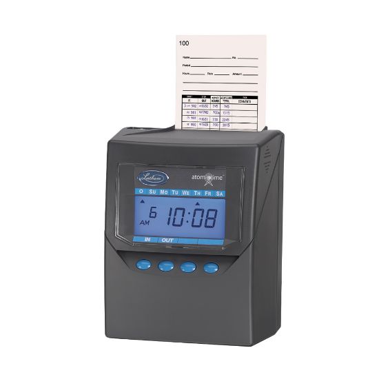 Picture of Lathem Time 7500E Calculating Time Recorder, Charcoal Gray