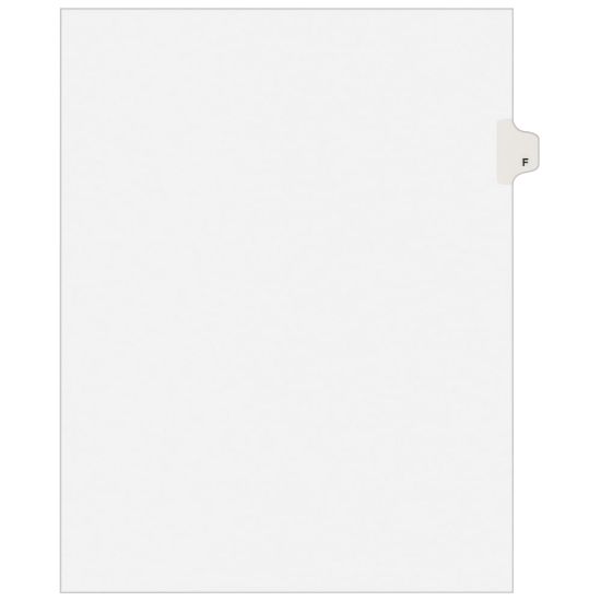 Picture of Avery 30% Recycled Side-Tab Legal Exhibit Dividers, Tab Title F, Pack Of 25