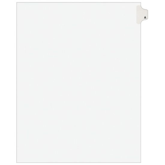 Picture of Avery Individual Legal Dividers Avery Style, Letter Size, Side Tab A, Pack Of 25