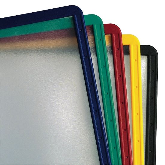 Picture of Durable InstaView Desktop Reference Replacement Sleeves, Assorted Colors, Pack Of 5