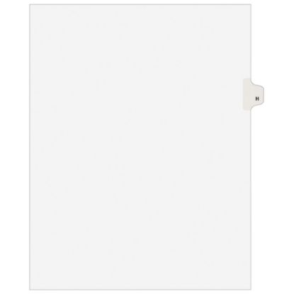 Picture of Avery Individual Legal Dividers Avery Style, Letter Size, Side Tab H, White Dividers/White Tabs, Pack Of 25