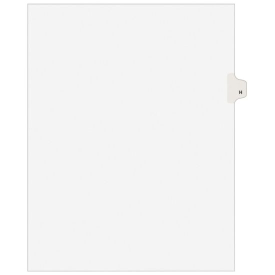 Picture of Avery Individual Legal Dividers Avery Style, Letter Size, Side Tab H, White Dividers/White Tabs, Pack Of 25