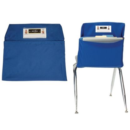 Picture of Seat Sack Chair Pocket, Medium, 15in, Blue, Pack Of 2