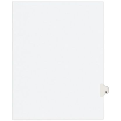 Picture of Avery Individual Legal Dividers Avery Style, Letter Size, Side Tab U, White Dividers/White Tabs, Pack Of 25