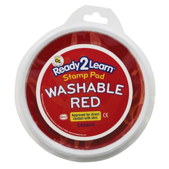 Picture of Ready 2 Learn Jumbo Washable Stamp Pad, Red, Pack Of 6