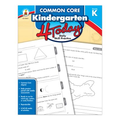 Picture of Carson-Dellosa Common Core 4 Today Workbook, Grade K