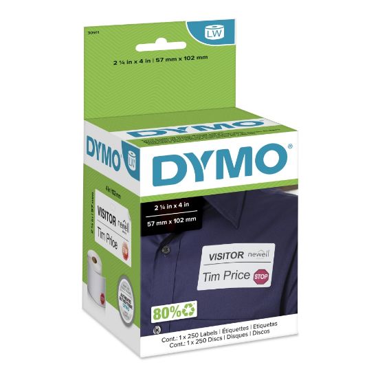 Picture of Dymo LabelWriter Time Expiring Adhesive Name Badge Labels