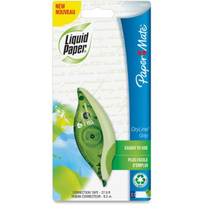 Picture of Paper Mate Liquid Paper DryLine Grip 67% Recycled Correction Tape, 1 Line x 335