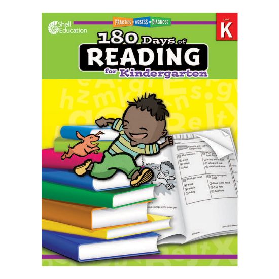 Picture of Shell Education 180 Days Of Reading Workbook, Kindergarten