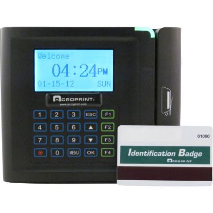 Picture of timeQplus Ethernet Time Clock With Magnetic Stripe System, 50 - 250 Employees, 9.25in x 10.75in x 3.75in, Black