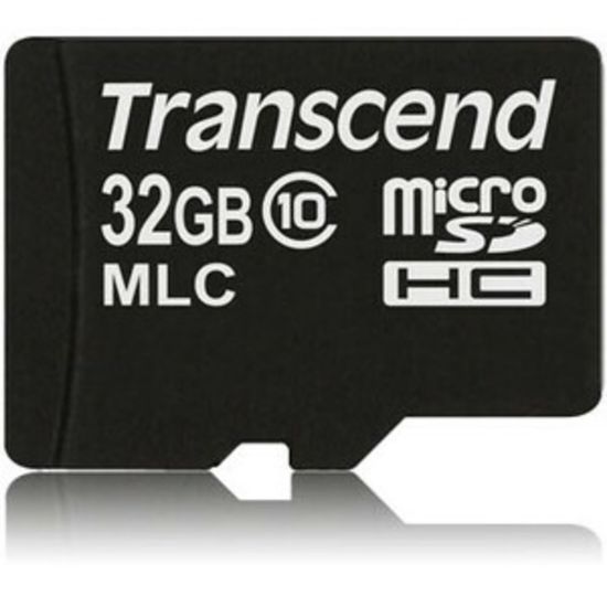 Picture of Transcend 32 GB Class 10 microSDHC - 20 MB/s Read - 16 MB/s Write