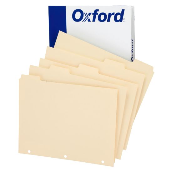 Picture of Oxford Manila Tab Dividers, Blank, 5-Tab, Box Of 20 Sets