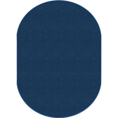 Picture of Flagship Carpets Americolors Area Rug, Oval, 7ft 6in x 12ft, Royal Blue