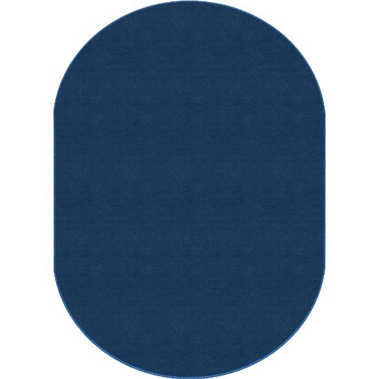 Picture of Flagship Carpets Americolors Area Rug, Oval, 7ft 6in x 12ft, Royal Blue