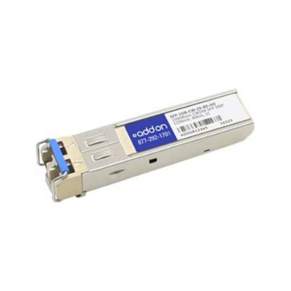 Picture of AddOn MSA and TAA Compliant 1000Base-CWDM SFP Transceiver (SMF, 1290nm, 80km, LC) - 100% compatible and guaranteed to work