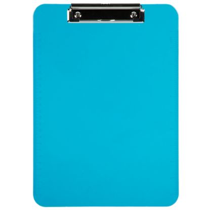 Picture of JAM Paper Plastic Clipboard with Metal Clip, 9in x 13in, Blue