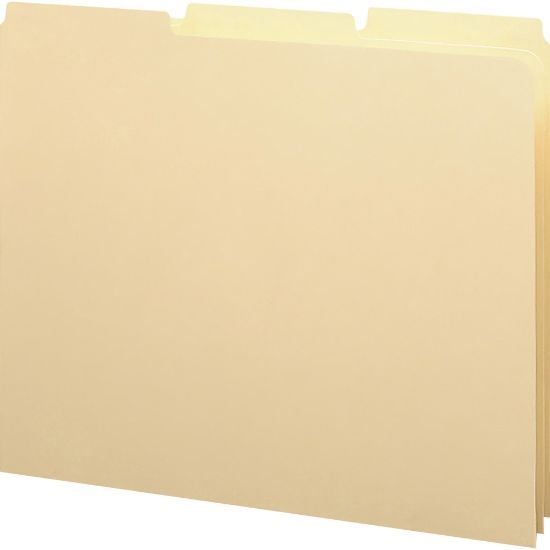 Picture of Smead 1/3-Cut Manila Self Tab File Guides, Letter Size, Manila, Box Of 100