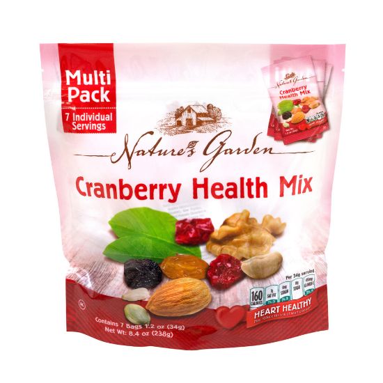 Picture of Natures Garden Cranberry Health Mix, 1.2 Oz, 7 Pouches Per Bag, Pack Of 6 Bags