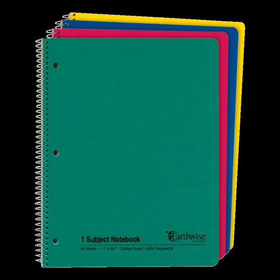 Picture of Esselte Wirebound Notebook, College Ruled, 80 Sheets, 8 1/2in x 11in, Assorted Colors