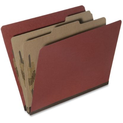 Picture of SKILCRAFT Pressboard Classification Folders, 30% Recycled, Earth Red (AbilityOne 7530-01-556-7912)